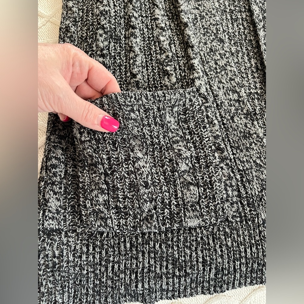 St. John’s Bay Charcoal long Knit Open Cardigan Women’s Size Medium - Picture 11 of 15